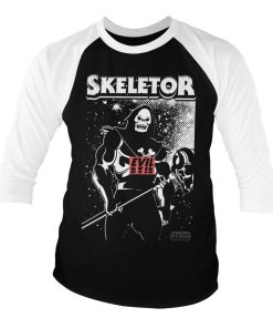 Mann Shirtstore | Skeletor - Evil Baseball 3/4 Sleeve Tee Whiteblack