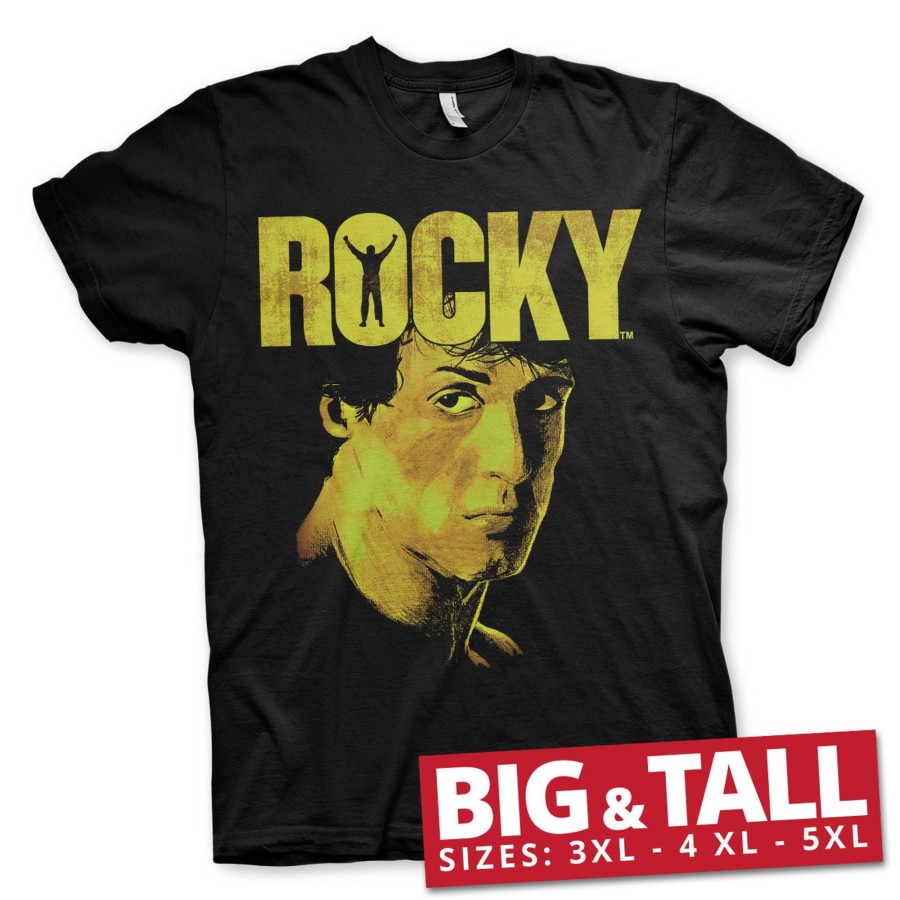 Mann Shirtstore | Rocky - Sylvester Stallone Big & Tall T-Shirt Black