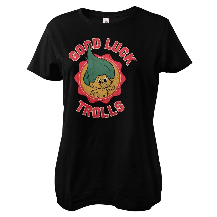 Kvinna Shirtstore | Good Luck Trolls Girly Tee Black