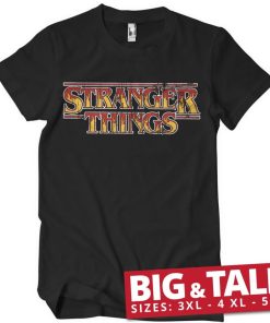Mann Shirtstore | Stranger Things Fire Logo Big & Tall T-Shirt Black