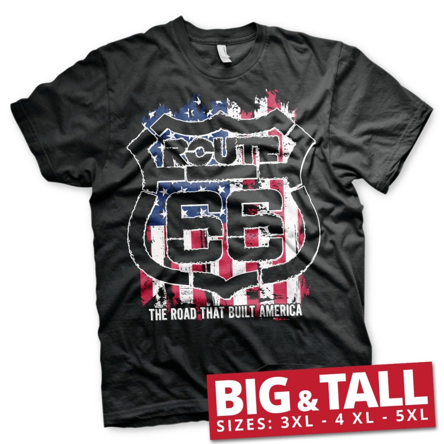 Mann Shirtstore | Route 66 America Big & Tall T-Shirt Black