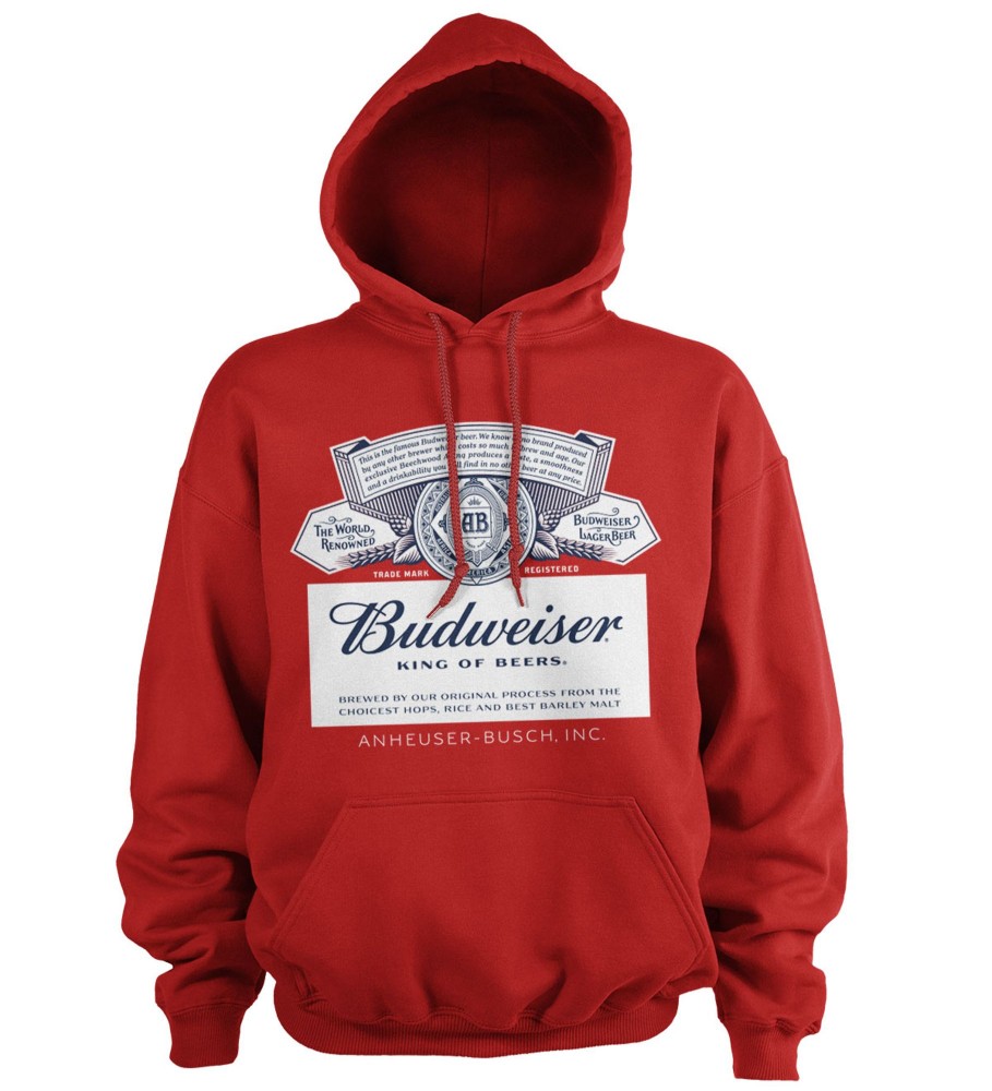 Mann Shirtstore | Budweiser Label Hoodie Red