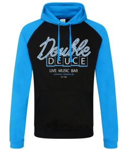 Mann Shirtstore | Double Deuce Live Bar Baseball Hoodie Blackblue