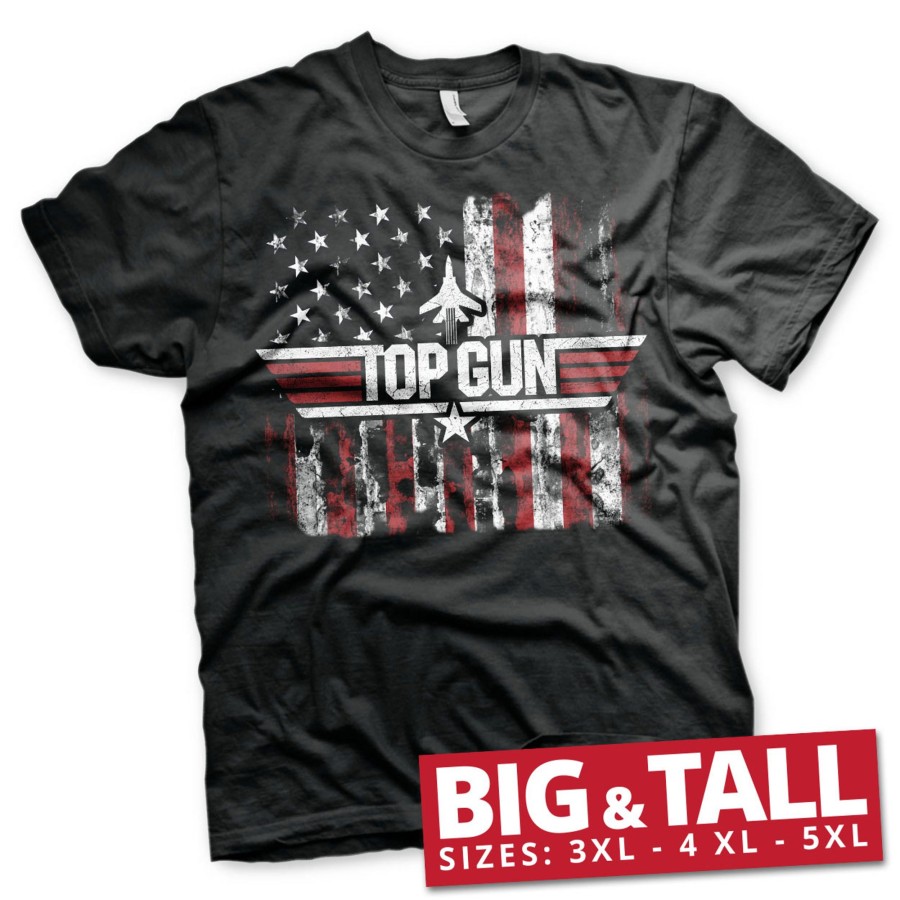 Mann Shirtstore | Top Gun - America Big & Tall T-Shirt Black