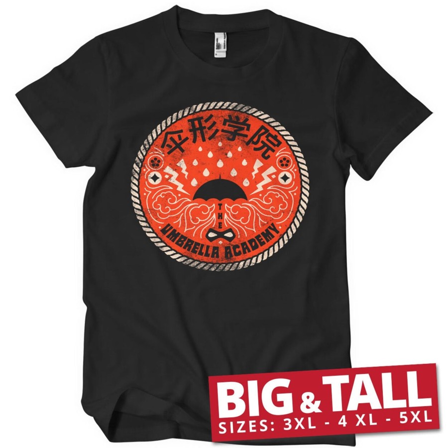 Mann Shirtstore | The Umbrella Academy Distressed Patch Big & Tall T-Shirt Black