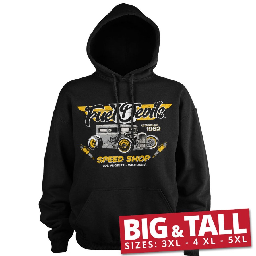 Mann Shirtstore | Fuel Devils - La Speed Shop Big & Tall Hoodie Black