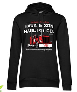 Kvinna Shirtstore | Hawk & Son Hauling Co Girls Hoodie Black