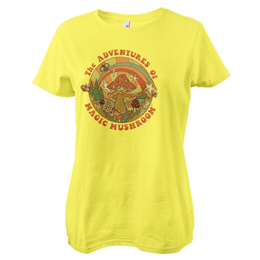 Kvinna Shirtstore | The Adventures Of Magic Mushroom Girly Tee Yellow