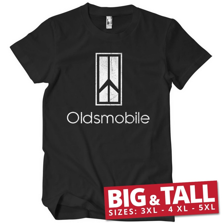 Mann Shirtstore | Oldsmobile Washed Logo Big & Tall T-Shirt Black