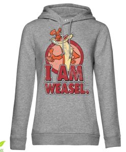 Kvinna Shirtstore | I Am Weasel Girls Hoodie Heathergrey