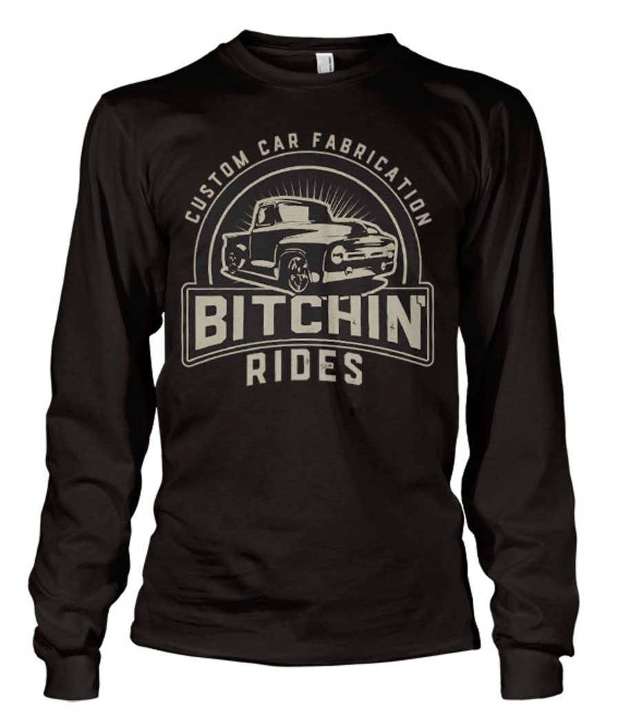 Mann Shirtstore | Bitchin' Rides Sunset Pick-Up Long Sleeve Tee Black