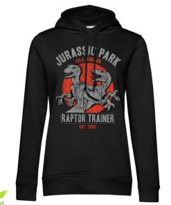 Kvinna Shirtstore | Jurassic Park - Raptor Trainer Girls Hoodie Black
