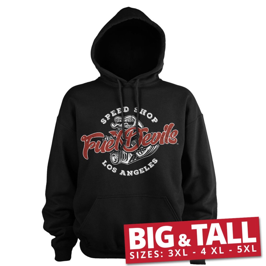 Mann Shirtstore | Fuel Devils Speed Shop Big & Tall Hoodie Black