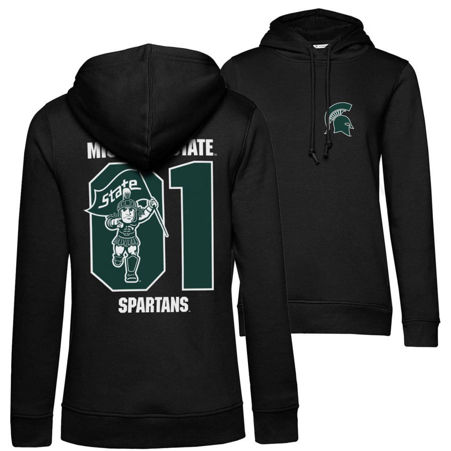 Kvinna Shirtstore | Spartans 01 Mascot Girls Hoodie Black
