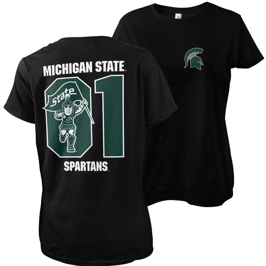Kvinna Shirtstore | Spartans 01 Mascot Girly Tee Black