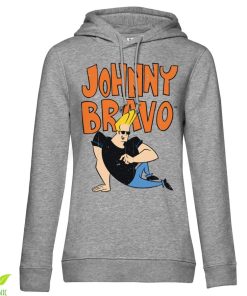 Kvinna Shirtstore | Johnny Bravo Girls Hoodie Heathergrey