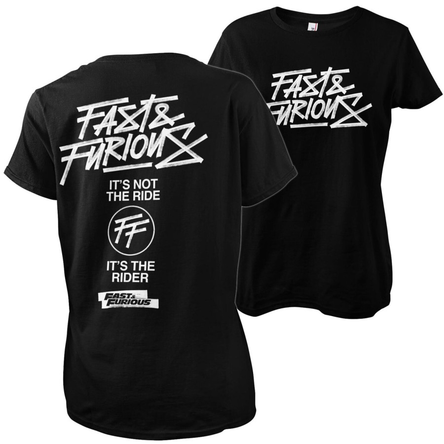 Kvinna Shirtstore | Fast & Furious Rider Girly Tee Black