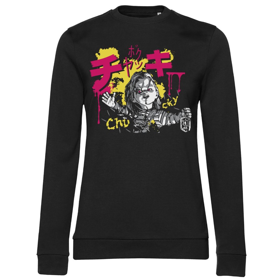Kvinna Shirtstore | Chucky Graffiti Girly Sweatshirt Black