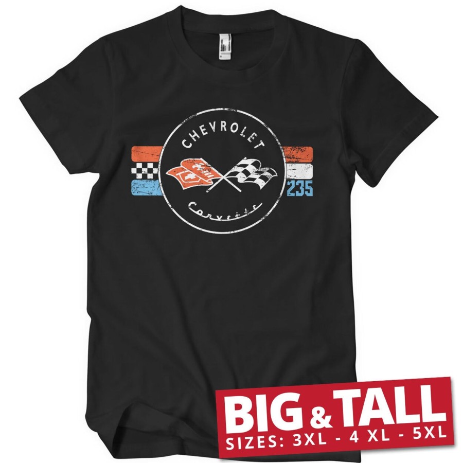 Mann Shirtstore | Corvette 235 Retro Big & Tall T-Shirt Black