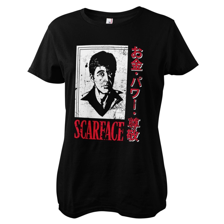 Kvinna Shirtstore | Scarface - Japanese Girly Tee Black