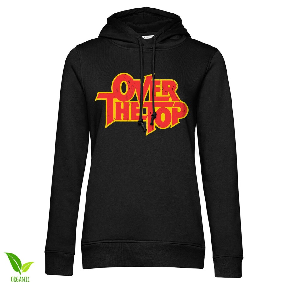 Kvinna Shirtstore | Over The Top Washed Logo Girls Hoodie Black