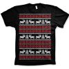 Mann Shirtstore | Christmas Knit Pattern White/Red T-Shirt