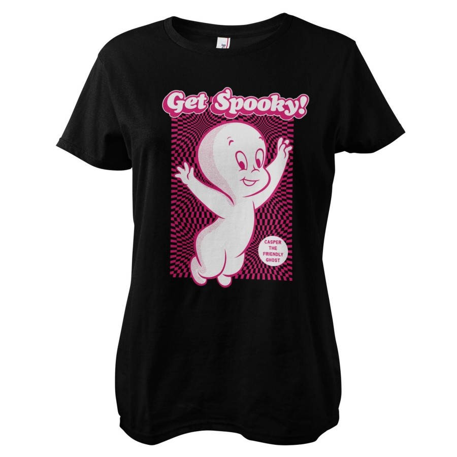 Kvinna Shirtstore | Casper - Get Spooky Girly Tee Black