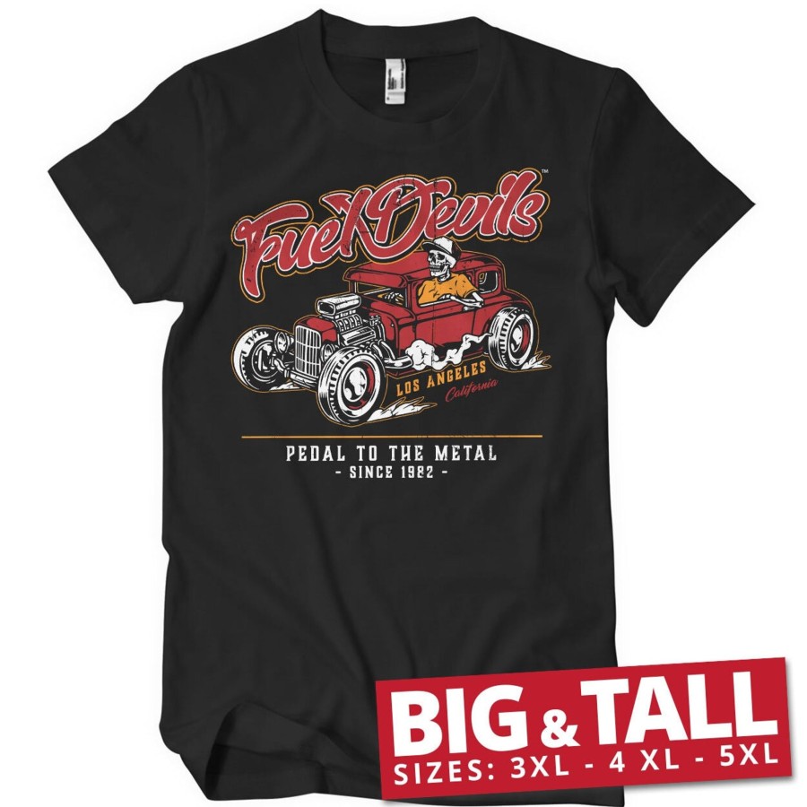 Mann Shirtstore | Fuel Devils - Pedal To The Metal Big & Tall T-Shirt Black