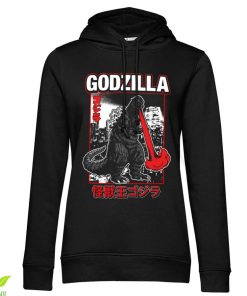 Kvinna Shirtstore | Godzilla - Atomic Breath Girls Hoodie Black