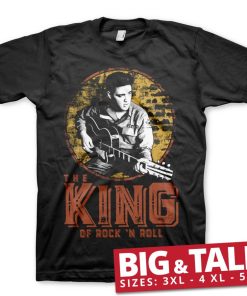 Mann Shirtstore | Elvis Presley - The King Of Rock 'N Roll Big & Tall T-Shirt Black