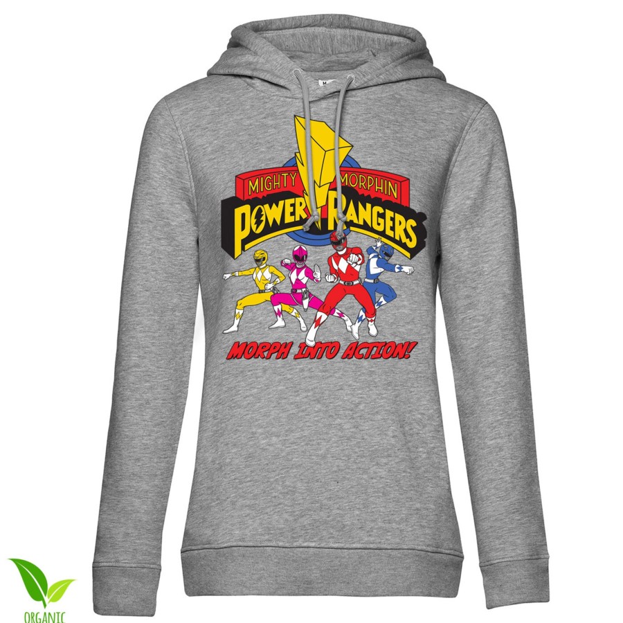 Kvinna Shirtstore | Morph Into Action Girls Hoodie Heathergrey