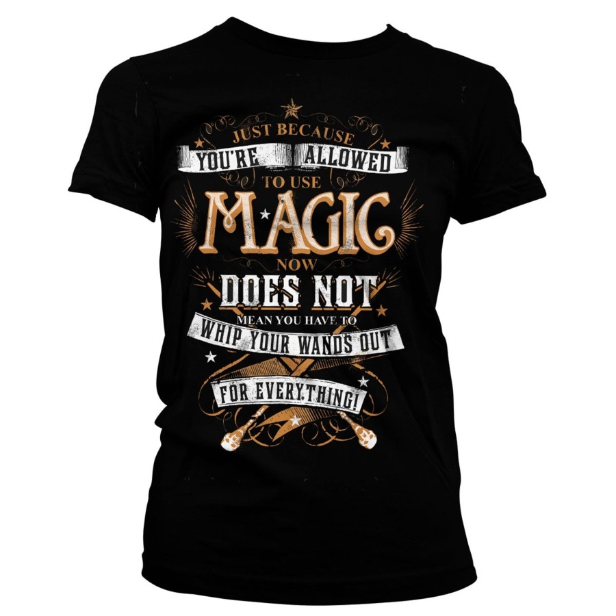 Kvinna Shirtstore | Harry Potter Magic Girly Tee Black