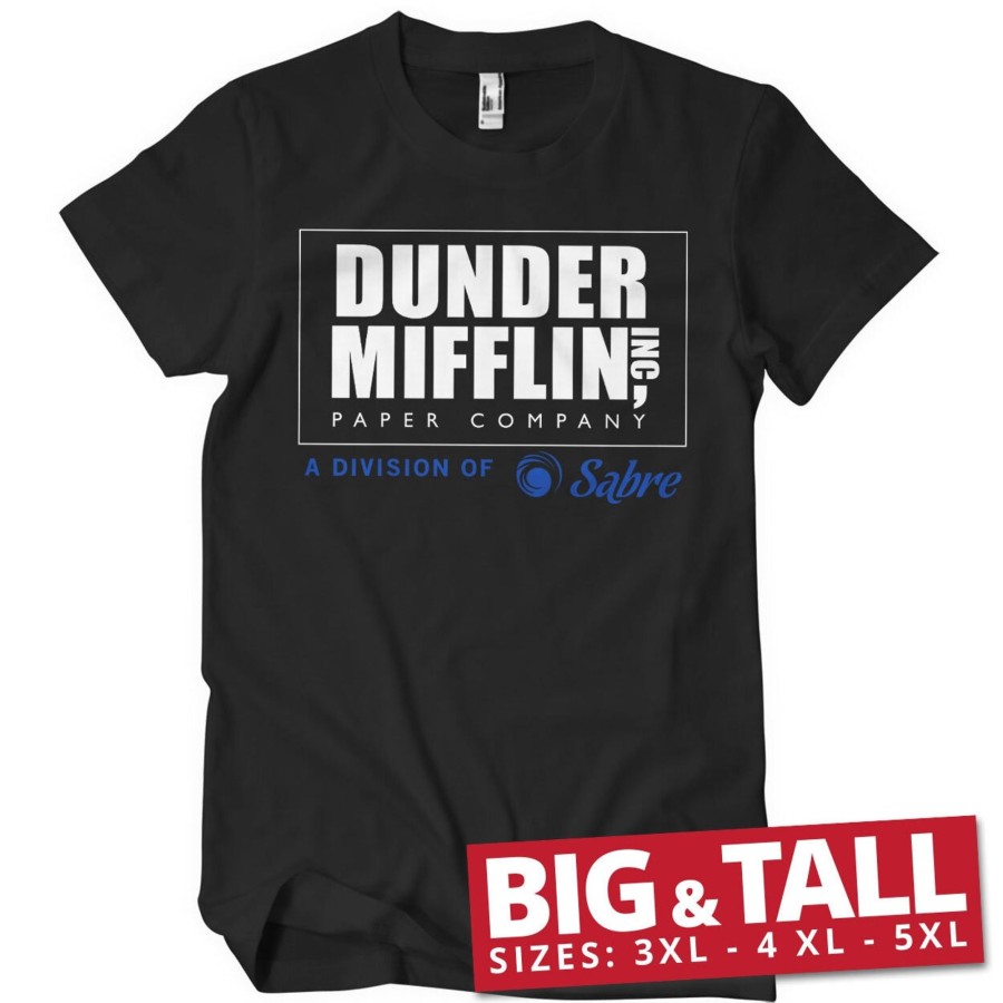 Mann Shirtstore | Dunder Mifflin - Division Of Sabre Big & Tall T-Shirt Black