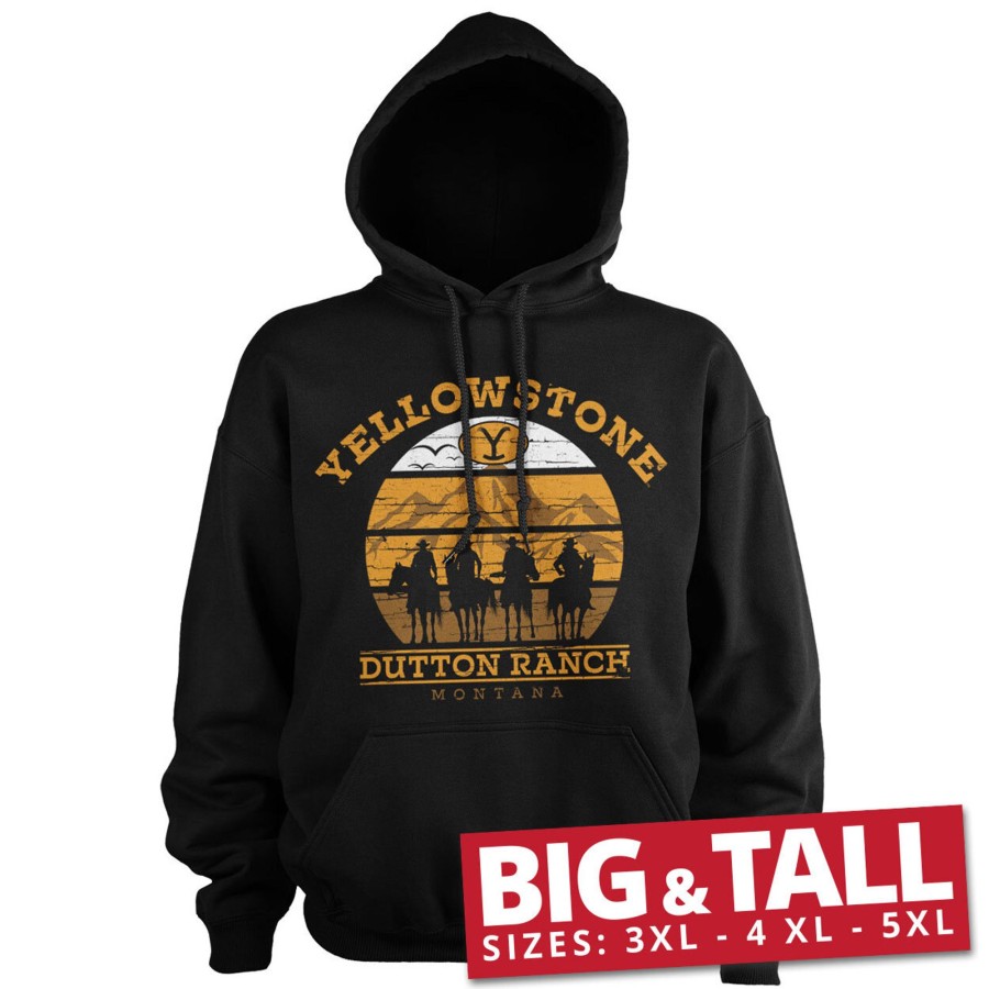 Mann Shirtstore | Yellowstone Cowboys Big & Tall Hoodie Black