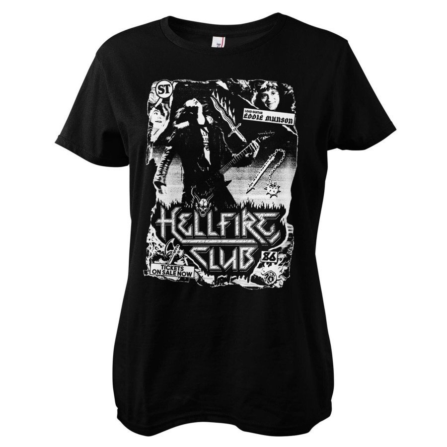 Kvinna Shirtstore | Hellfire Club Rock Poster Girly Tee