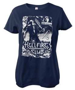 Kvinna Shirtstore | Hellfire Club Rock Poster Girly Tee