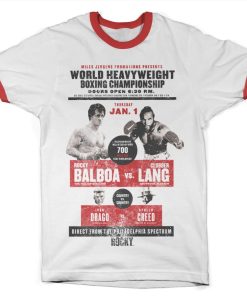 Mann Shirtstore | Rocky - World Heavyweight Poster Ringer Tee