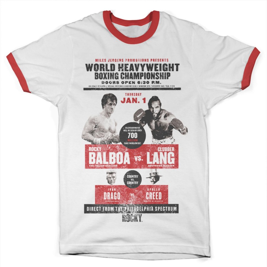 Mann Shirtstore | Rocky - World Heavyweight Poster Ringer Tee