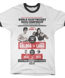 Mann Shirtstore | Rocky - World Heavyweight Poster Ringer Tee