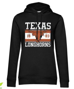 Kvinna Shirtstore | Texas Longhorns Flag Girls Hoodie Black