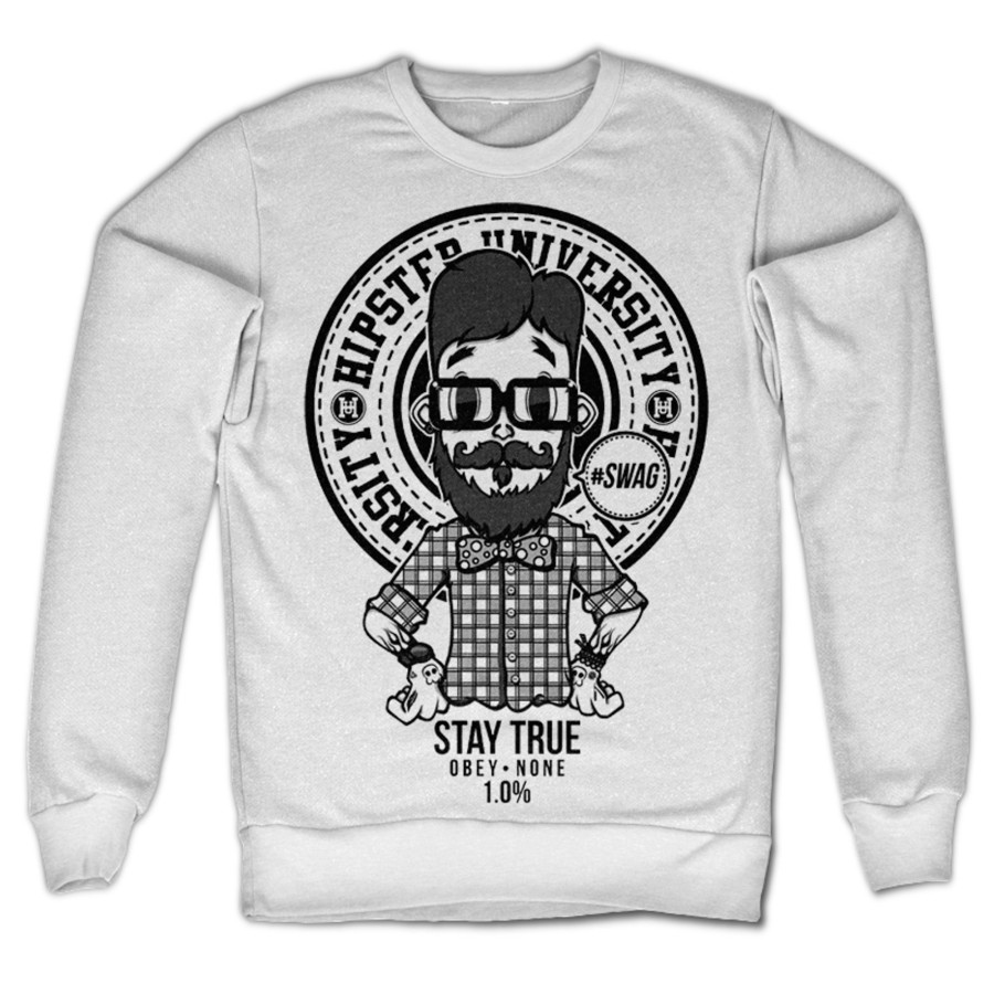 Mann Shirtstore | Hipster University Sweatshirt White