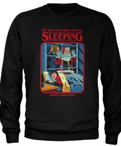 Mann Shirtstore | Santa Sees You Sweatshirt Black