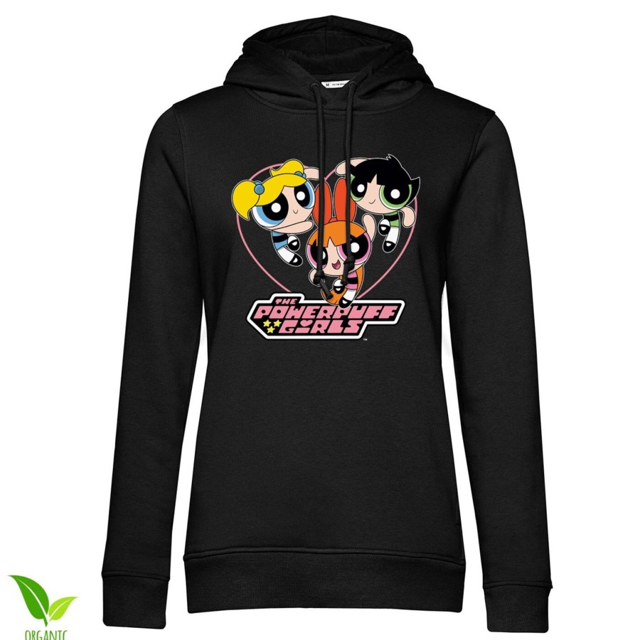 Kvinna Shirtstore | Powerpuff Girls Heart Girls Hoodie Black