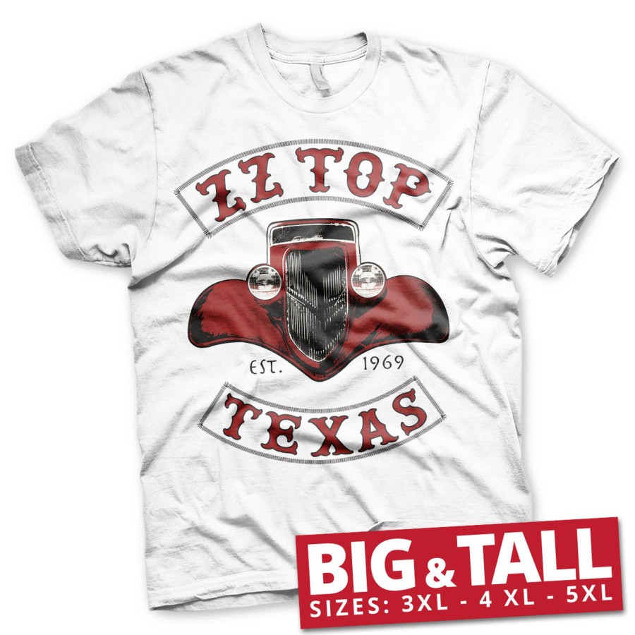 Mann Shirtstore | Zz-Top - Texas 1969 Big & Tall T-Shirt White