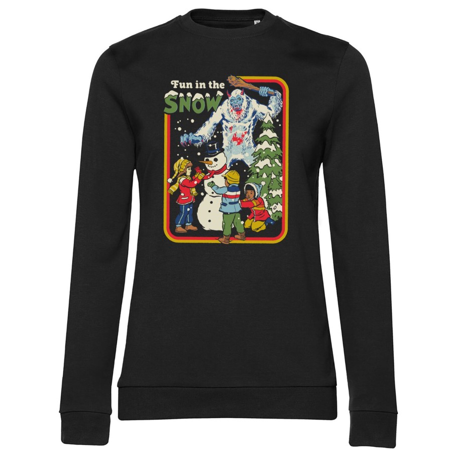 Kvinna Shirtstore | Fun In The Snow Girly Sweatshirt Black