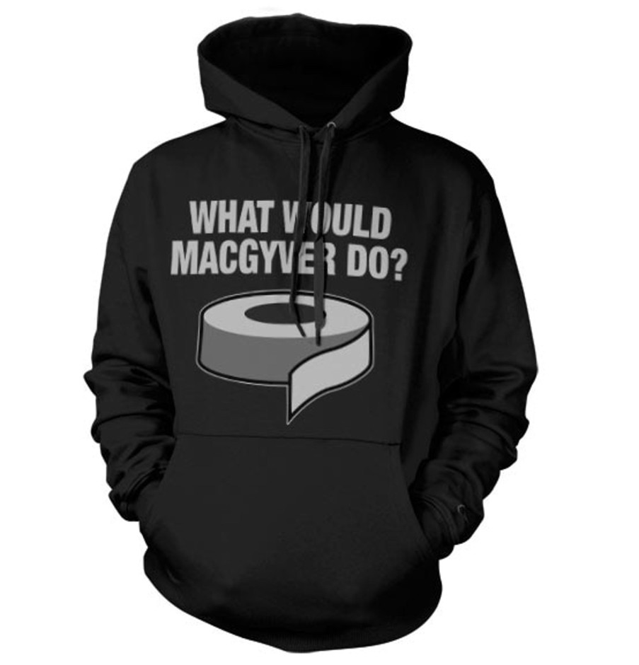 Mann Shirtstore | What Would Macgyver Do Hoodie Black