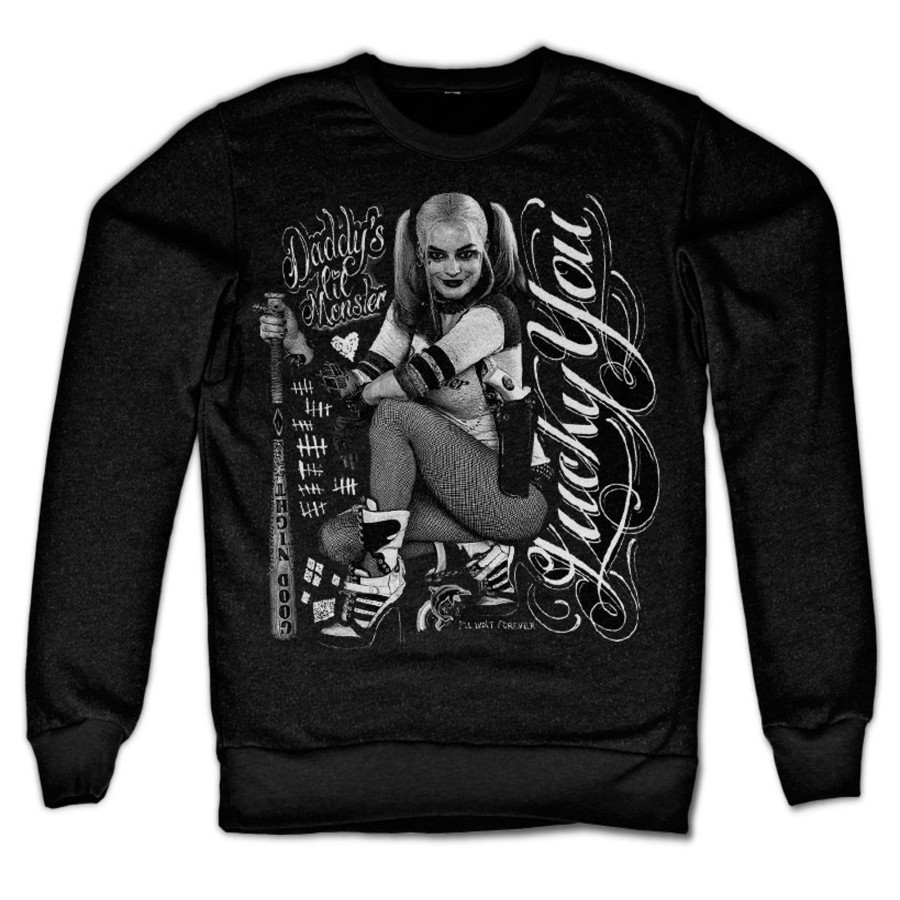 Mann Shirtstore | Harley Quinn - Lucky You Sweatshirt Black