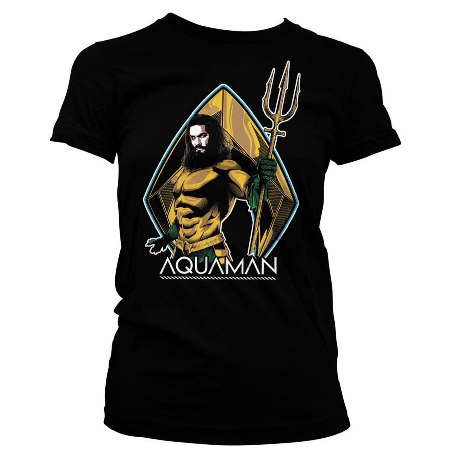 Kvinna Shirtstore | Aquaman Girly Tee Black
