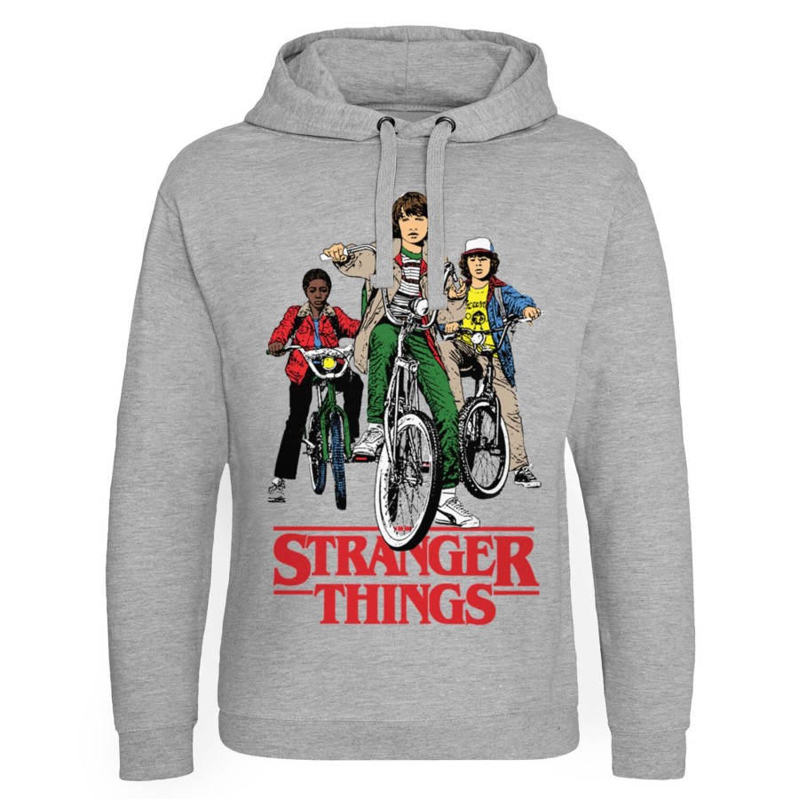 Mann Shirtstore | Stranger Things Bikes Epic Hoodie Heathergrey