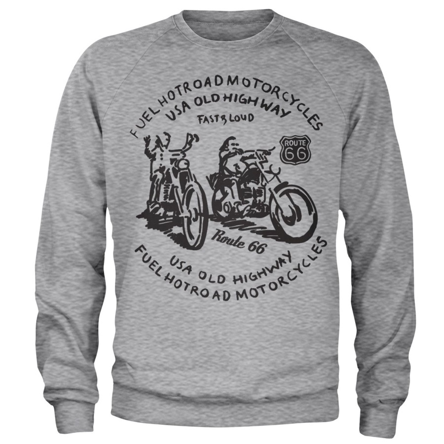 Mann Shirtstore | Route 66 Fuel Sweatshirt Heather-Grey